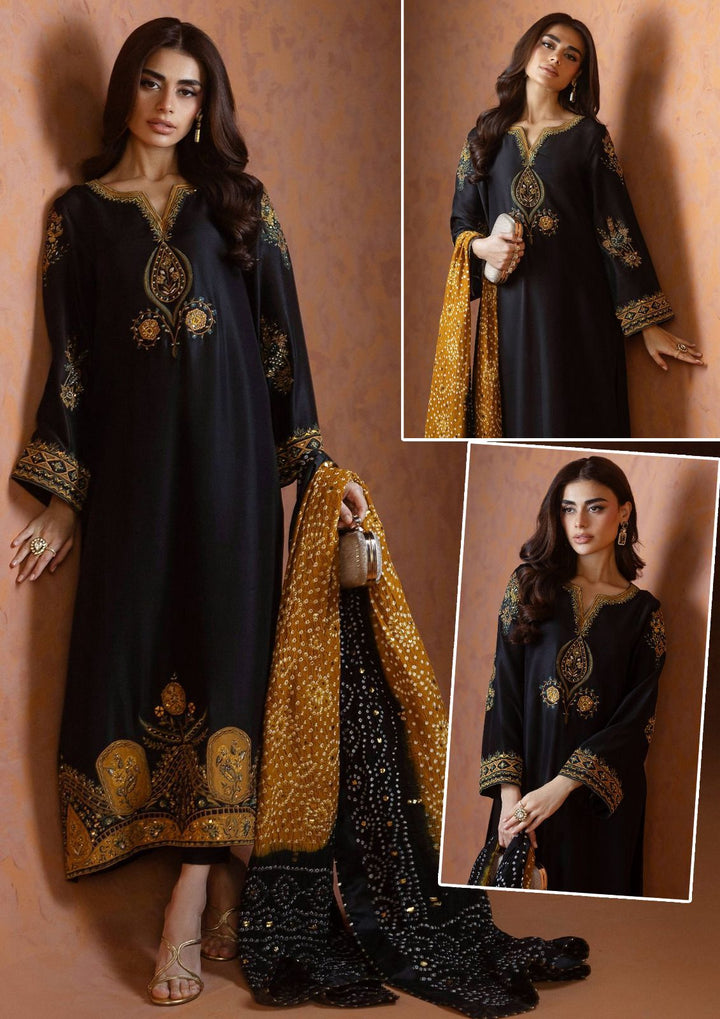 Elara Silk Suit-Black-Silk-Aarasta