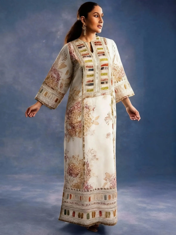 Sabya Sachi Silk Suit-Off White-Silk-Aarasta