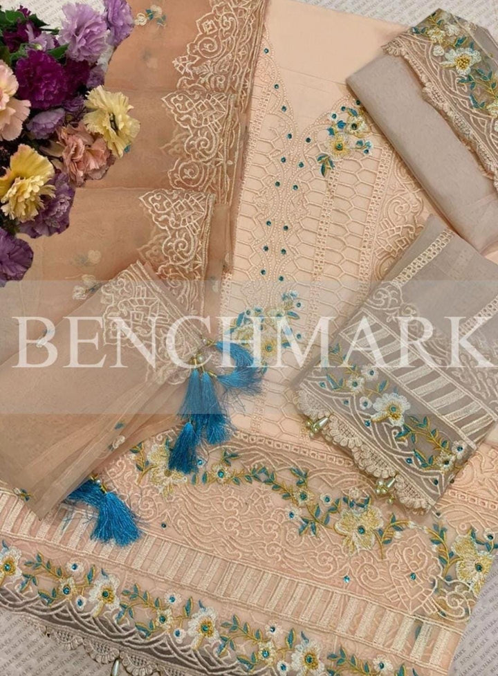 Benchmark Organza Suit-Peach-Organza-Aarasta