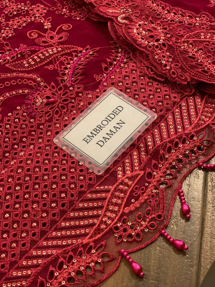 Qalamkar Chiffon Suit-Aarasta