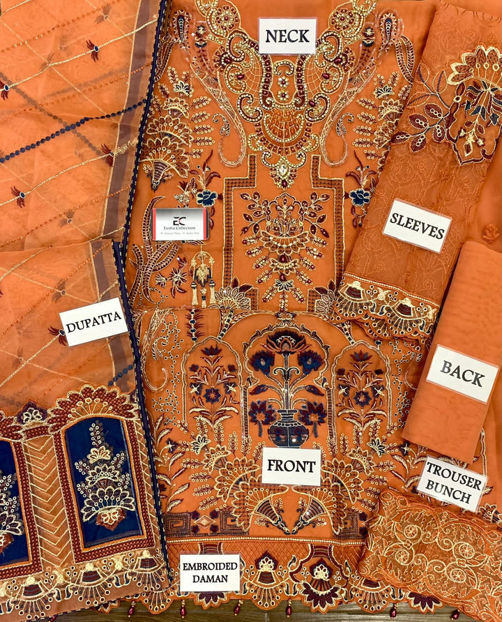 Ramsha Organza Suit-Aarasta