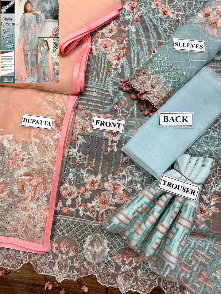 Ramsha Organza Suit-Aarasta