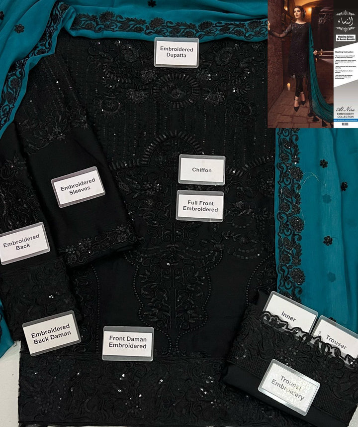 Serene Chiffon Suit-Aarasta