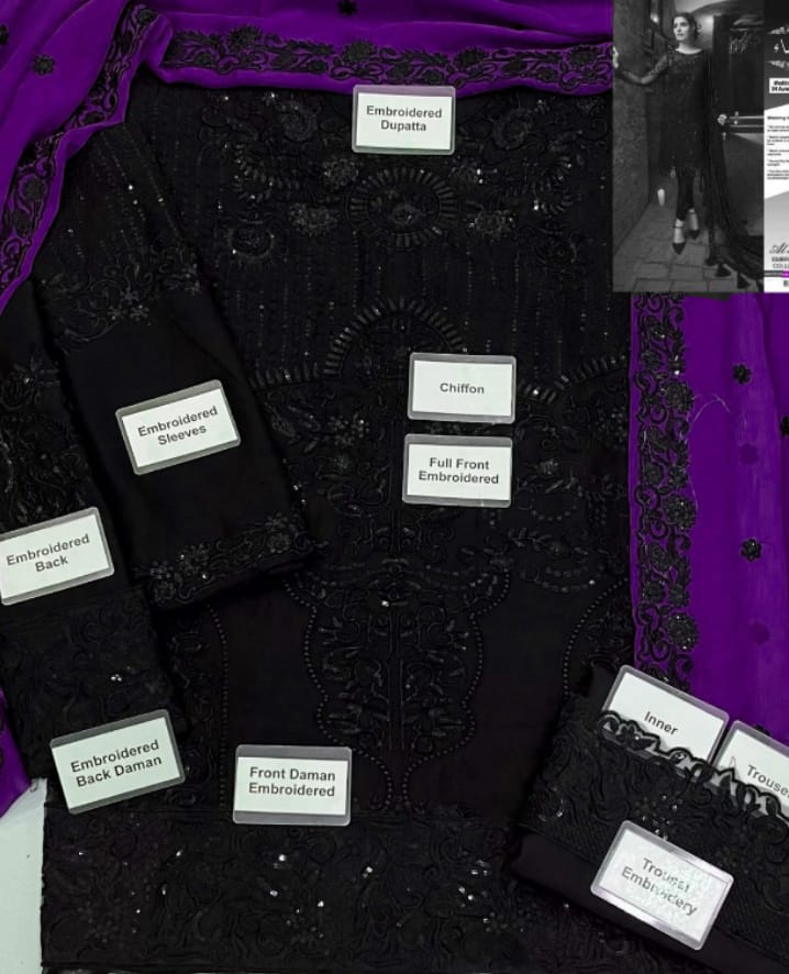 Serene Chiffon Suit-Aarasta