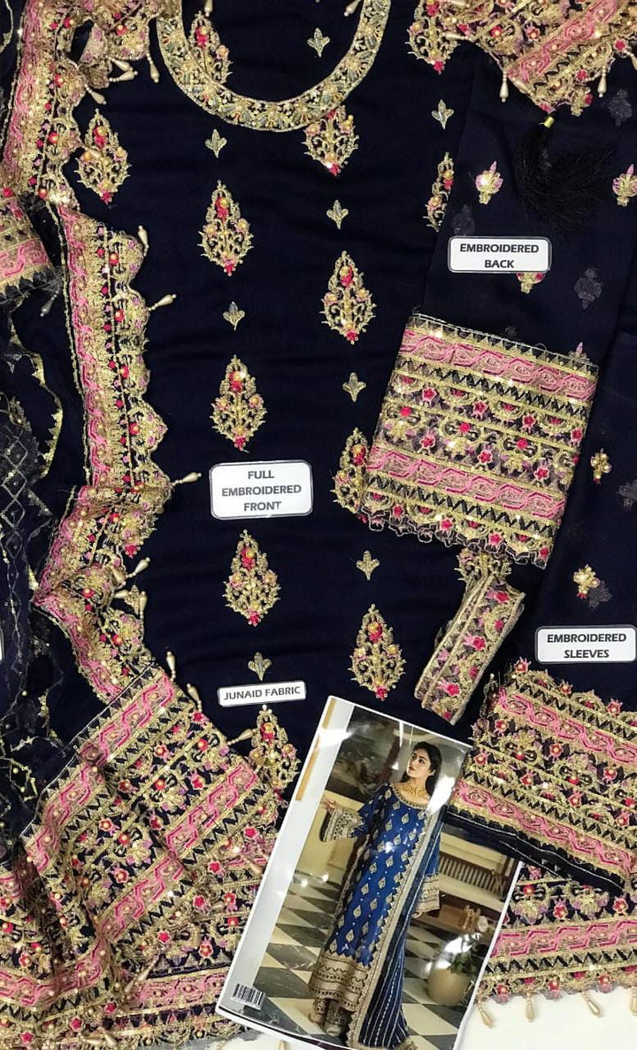 Serene Chiffon Suit-Aarasta