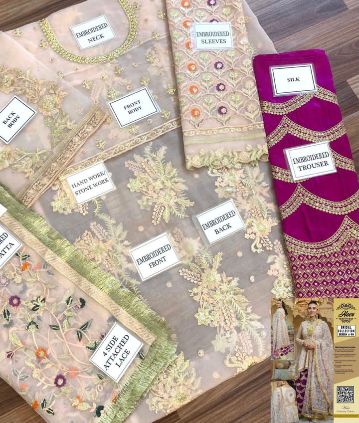 Designer Wedding Organza Suit-Aarasta