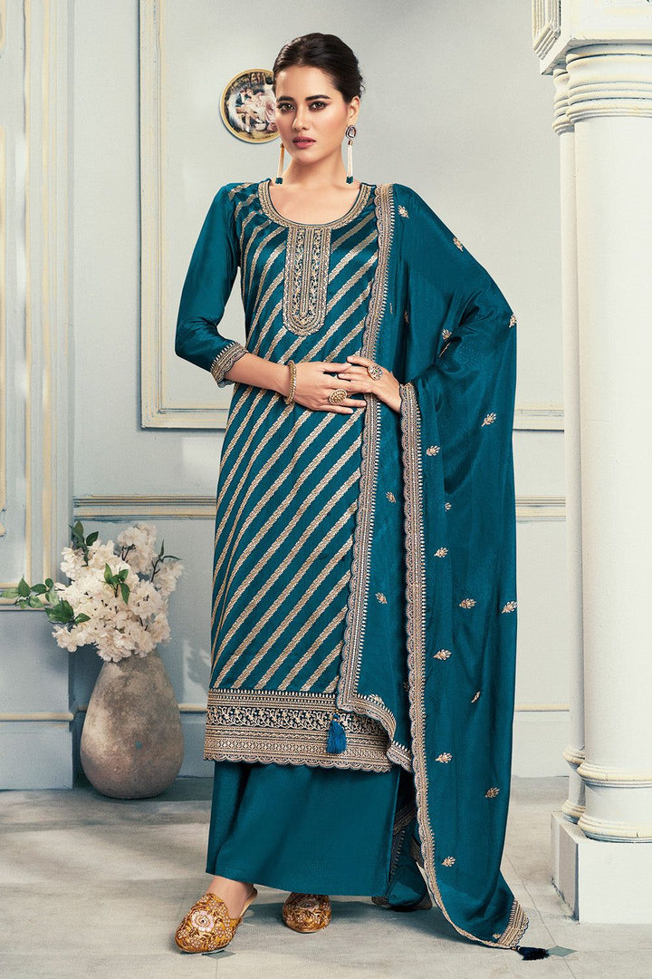 Vinay Chiffon Suit-Zinc-Chiffon-Aarasta