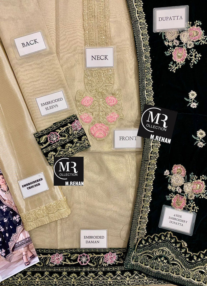 Zainab Chottani Velvet Suit-Aarasta