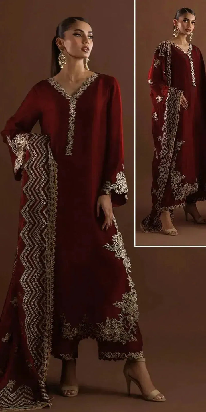 Zainab Chottani Silk Suit-Aarasta