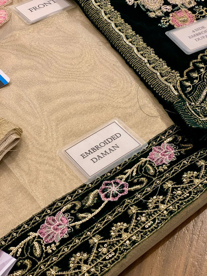 Zainab Chottani Velvet Suit-Aarasta