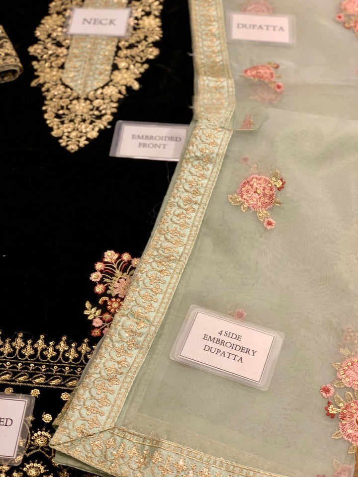 Zainab Chottani Velvet Suit-Aarasta