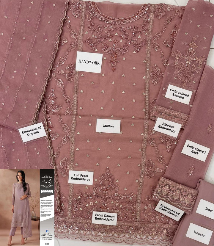 Zarif Chiffon Suit-Aarasta