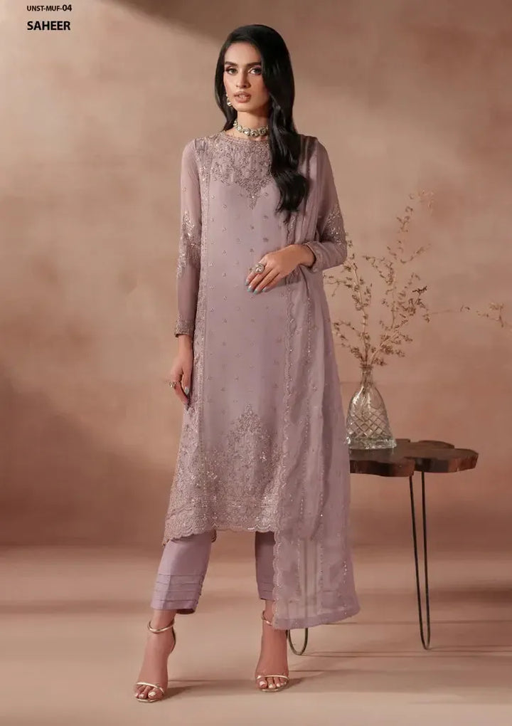Zarif Chiffon Suit-Multi-Chiffon-Aarasta