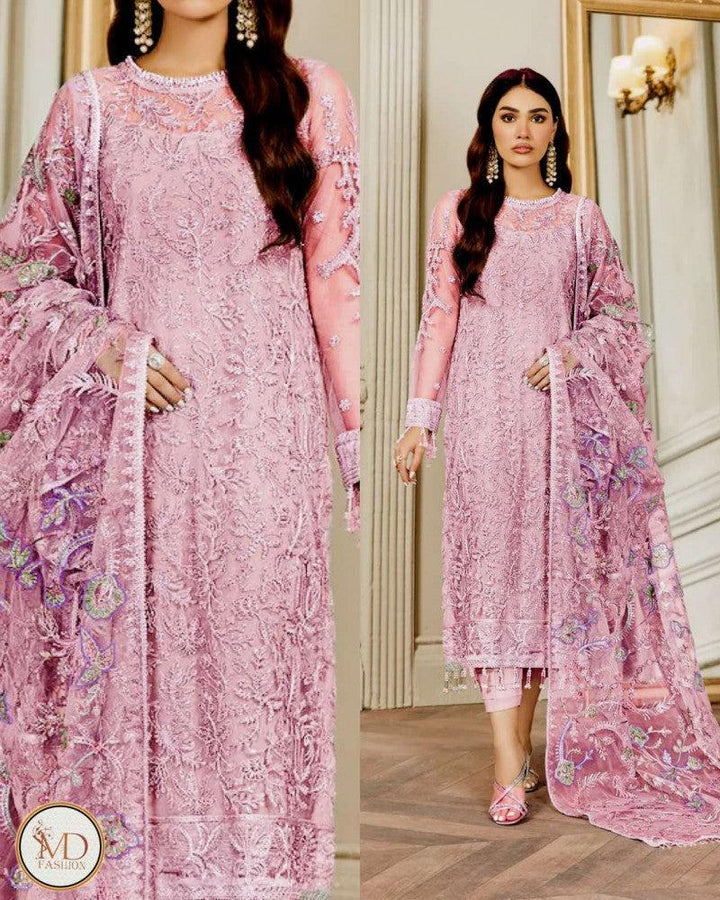 Zarif Net Suit-Pink-Net-Aarasta