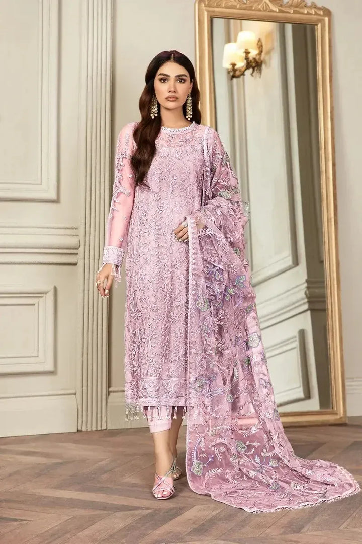 Zarif Net Suit-Pink-Net-Aarasta